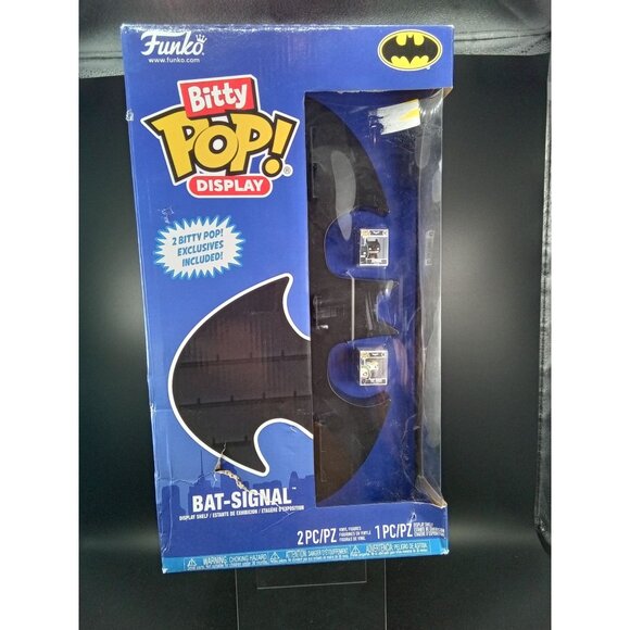 Funko Bitty Pop! Display Batman Bat-Signal Shelf W/ 2 Mini - Picture 1 of 6